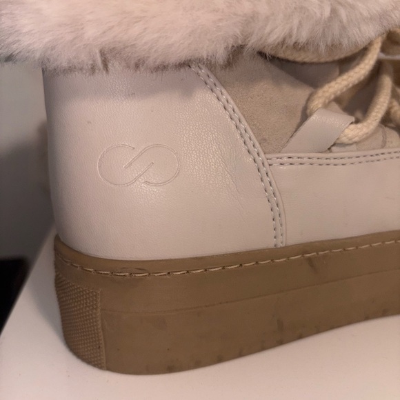 CALIA Women's Hailey Boots Furry Nordic Platform Ankle Moon Boots - Picture 12 of 14